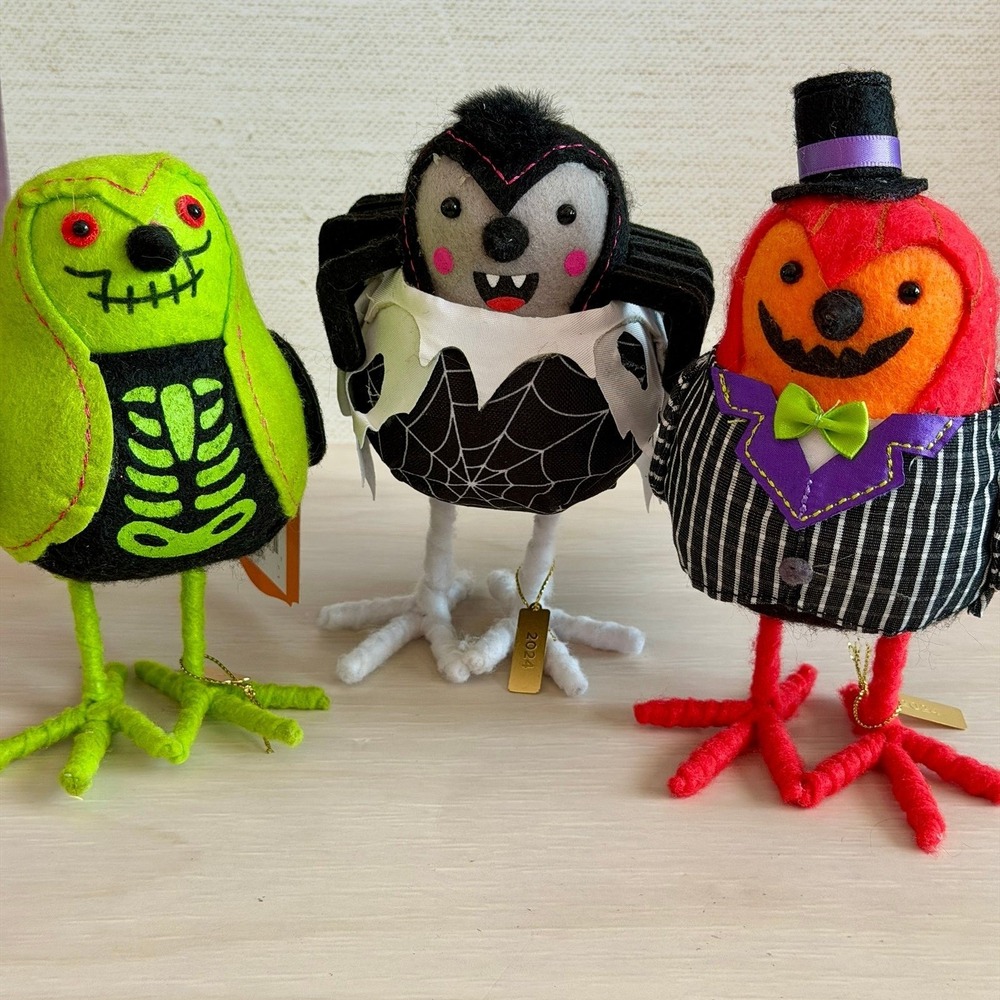 2024 Set 3 Target Hyde and Eek! Featherly Friends Fabric Birds Halloween